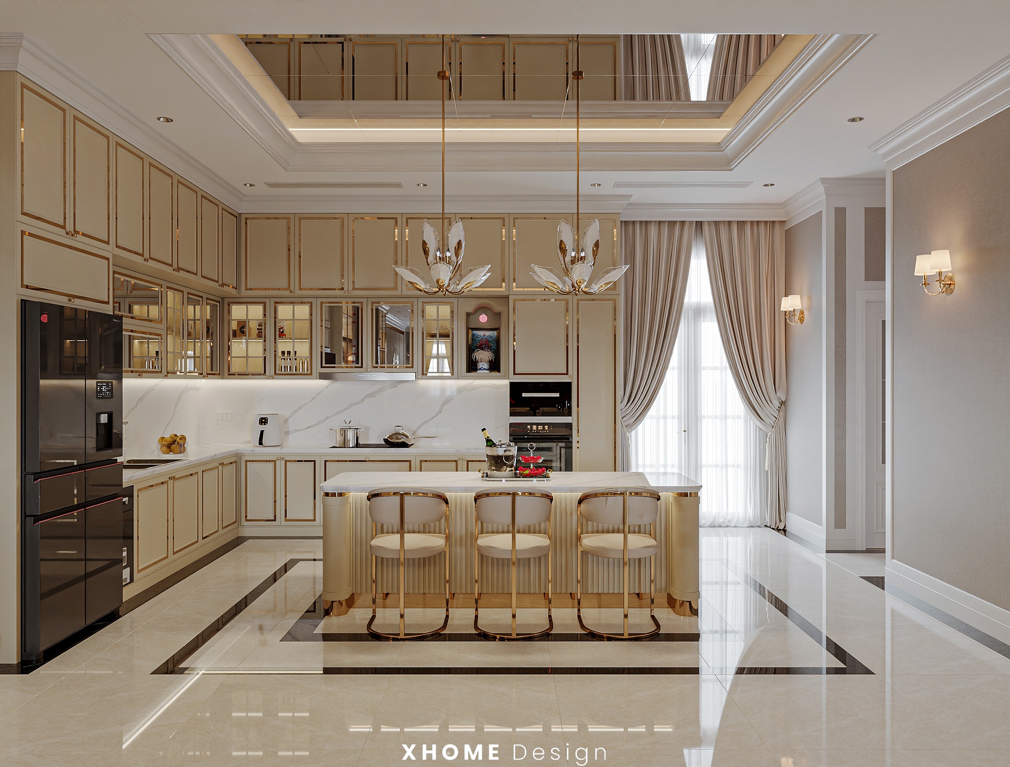 Mẫu thiết kế nội thất tân cổ điển Thanh Phong - Diệu Hiền