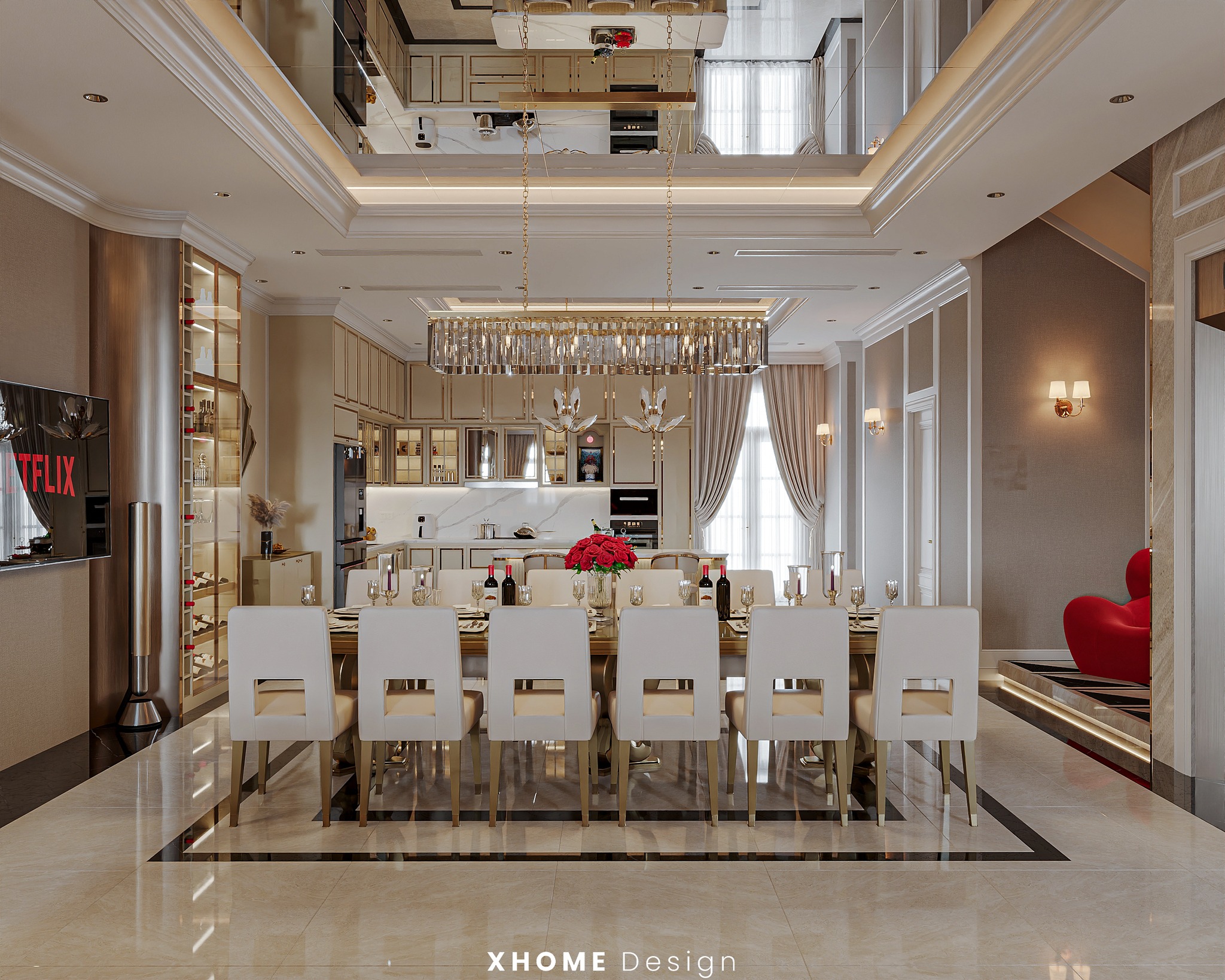 Mẫu thiết kế nội thất tân cổ điển Thanh Phong - Diệu Hiền