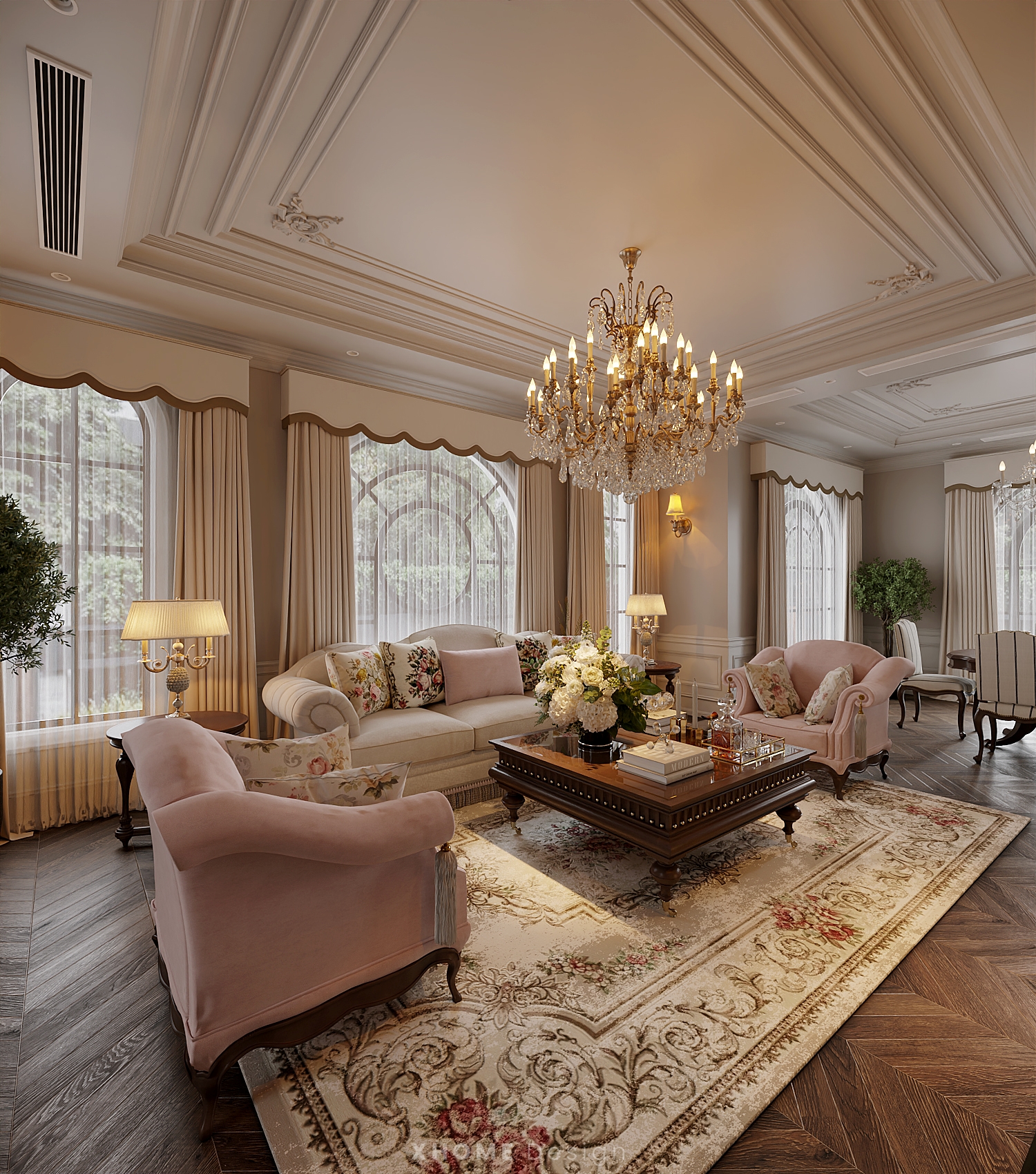 Nội thất biệt thự cao cấp tân cổ điển công trình do XHOME thực hiện13 - ROSE 