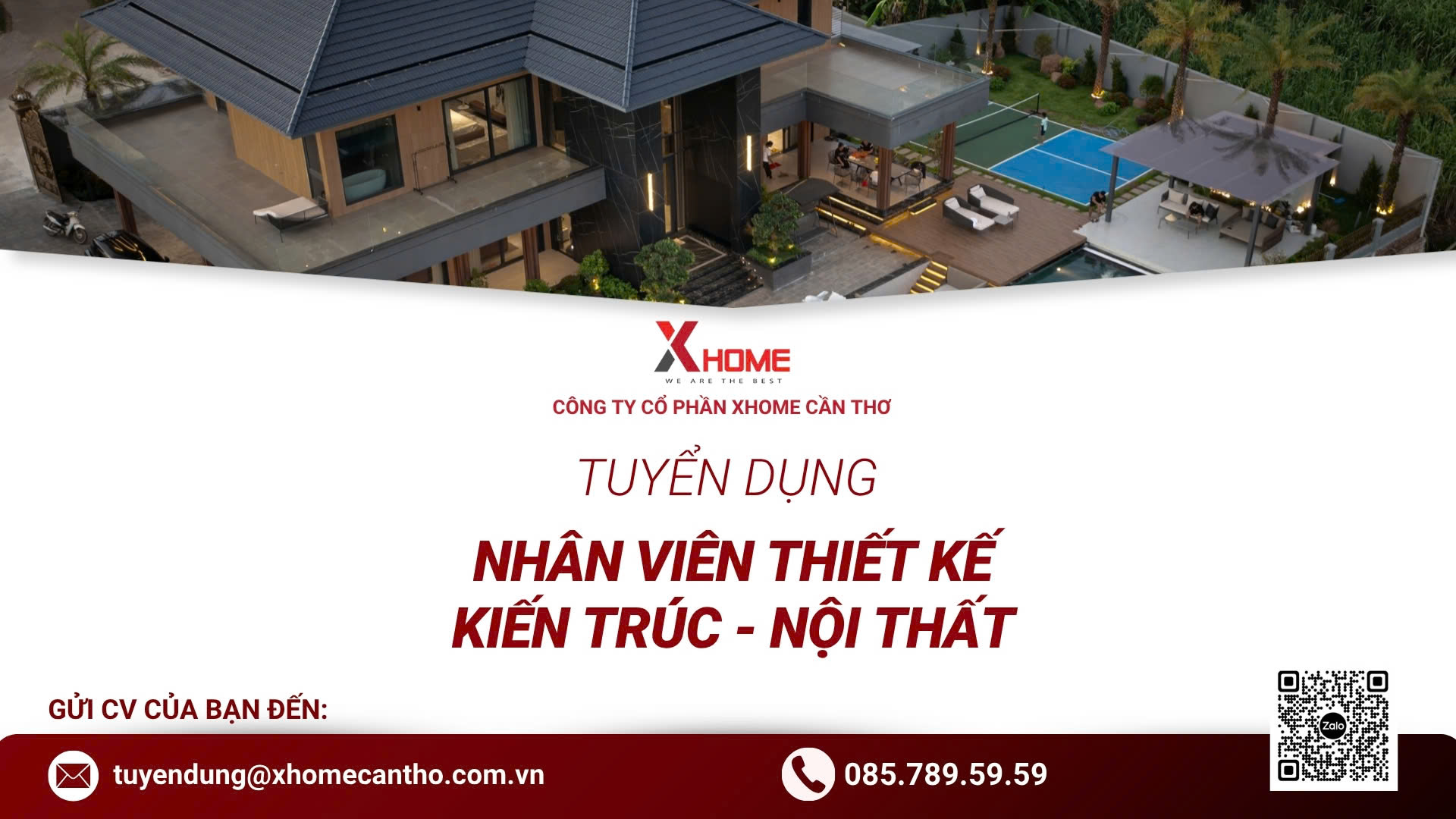 XHOME CẦN THƠ TUYỂN DỤNG NHÂN VIÊN THIẾT KẾ KIẾN TRÚC – NỘI THẤT