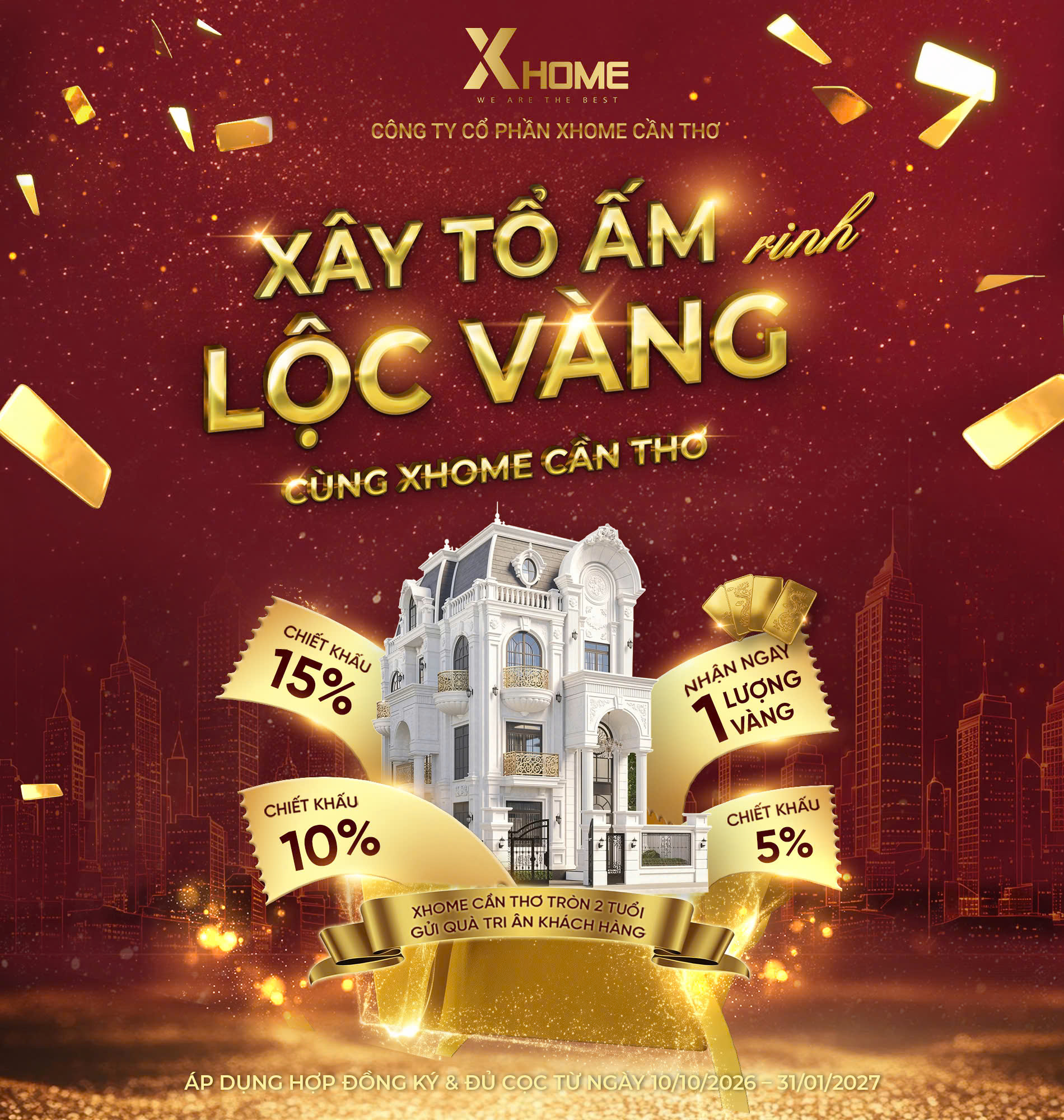 Hình ảnh poster chương trình ưu đãi “Xây tổ ấm Rinh lộc vàng”